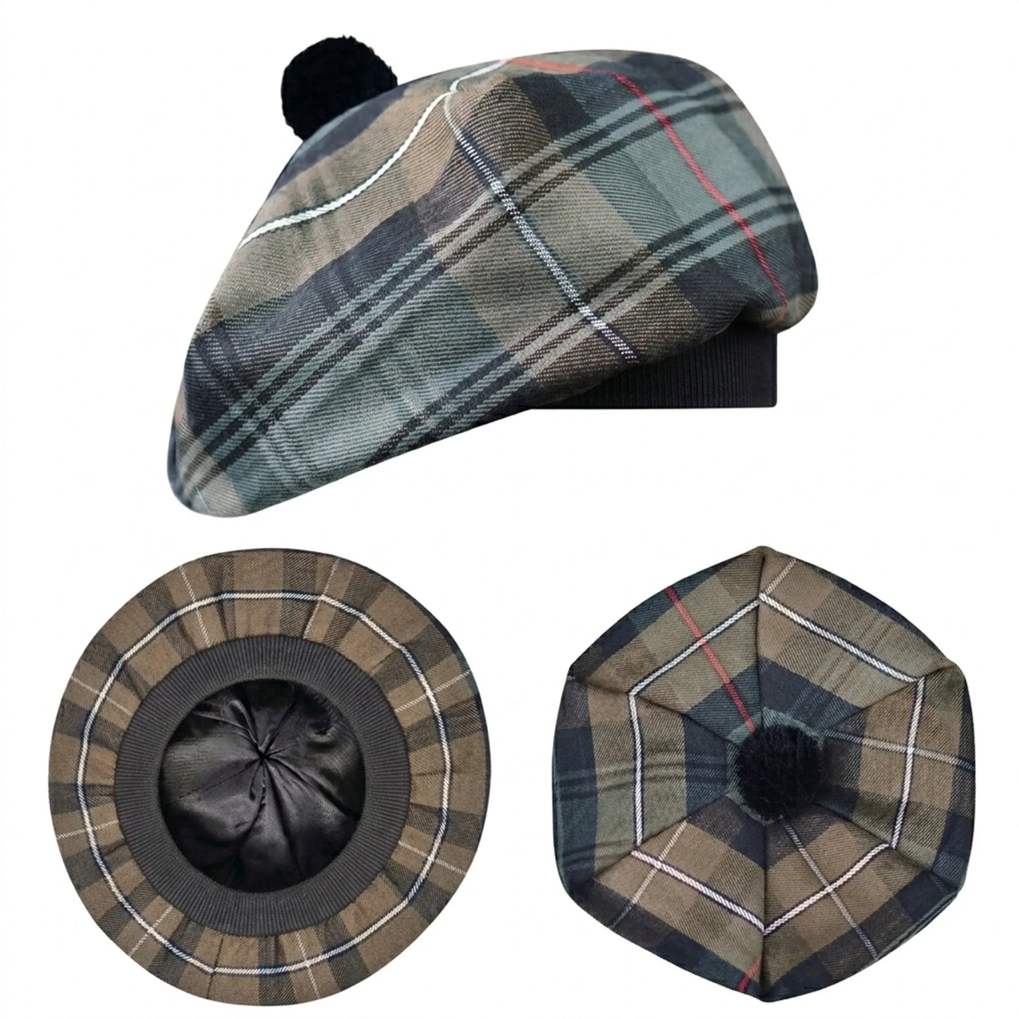 Tam O'Shanter Hat with Pompom | MacKenzie Weathered Tartan