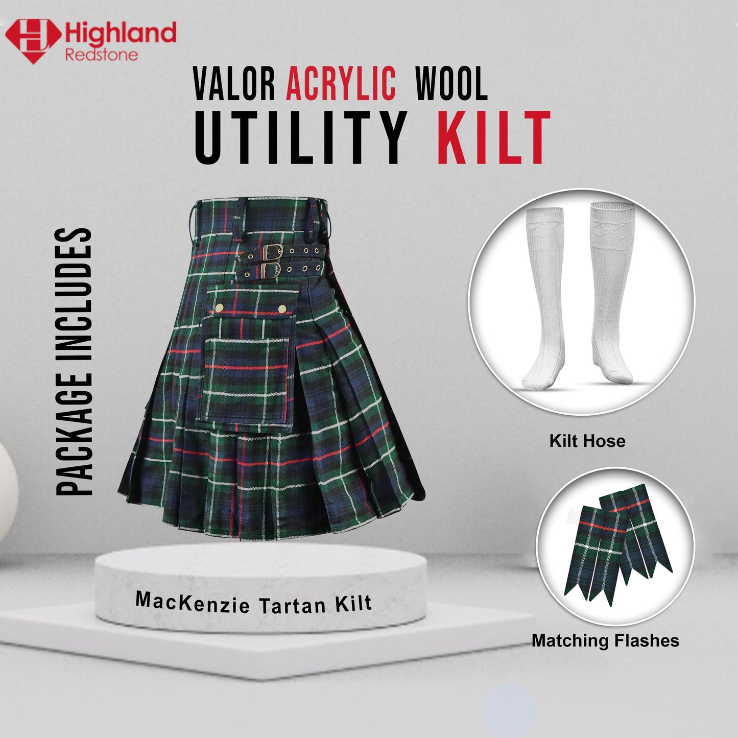 Valor Acrylic Kilt Bundle Lite | Mackenzie