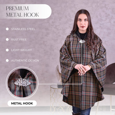 Women’s Cape in Scottish National Weathered Tartan