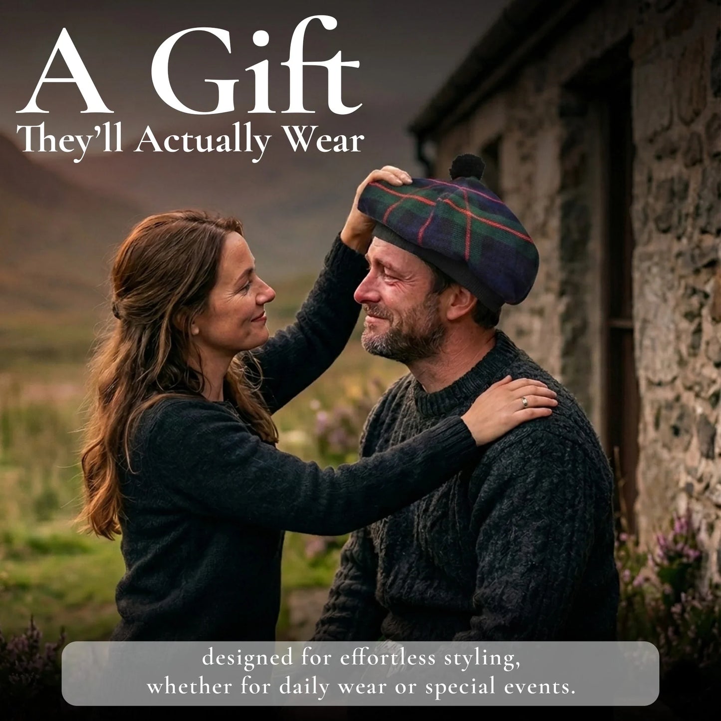 Tam O'Shanter Hat with Pompom | Murray of Athol Tartan