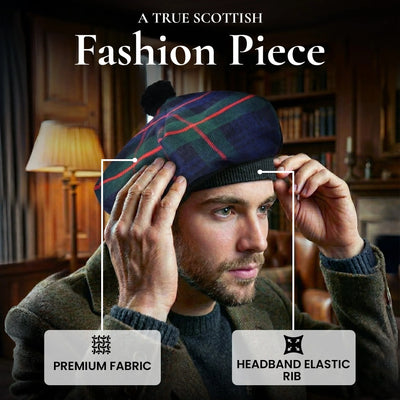 Tam O'Shanter Hat with Pompom | Murray of Athol Tartan