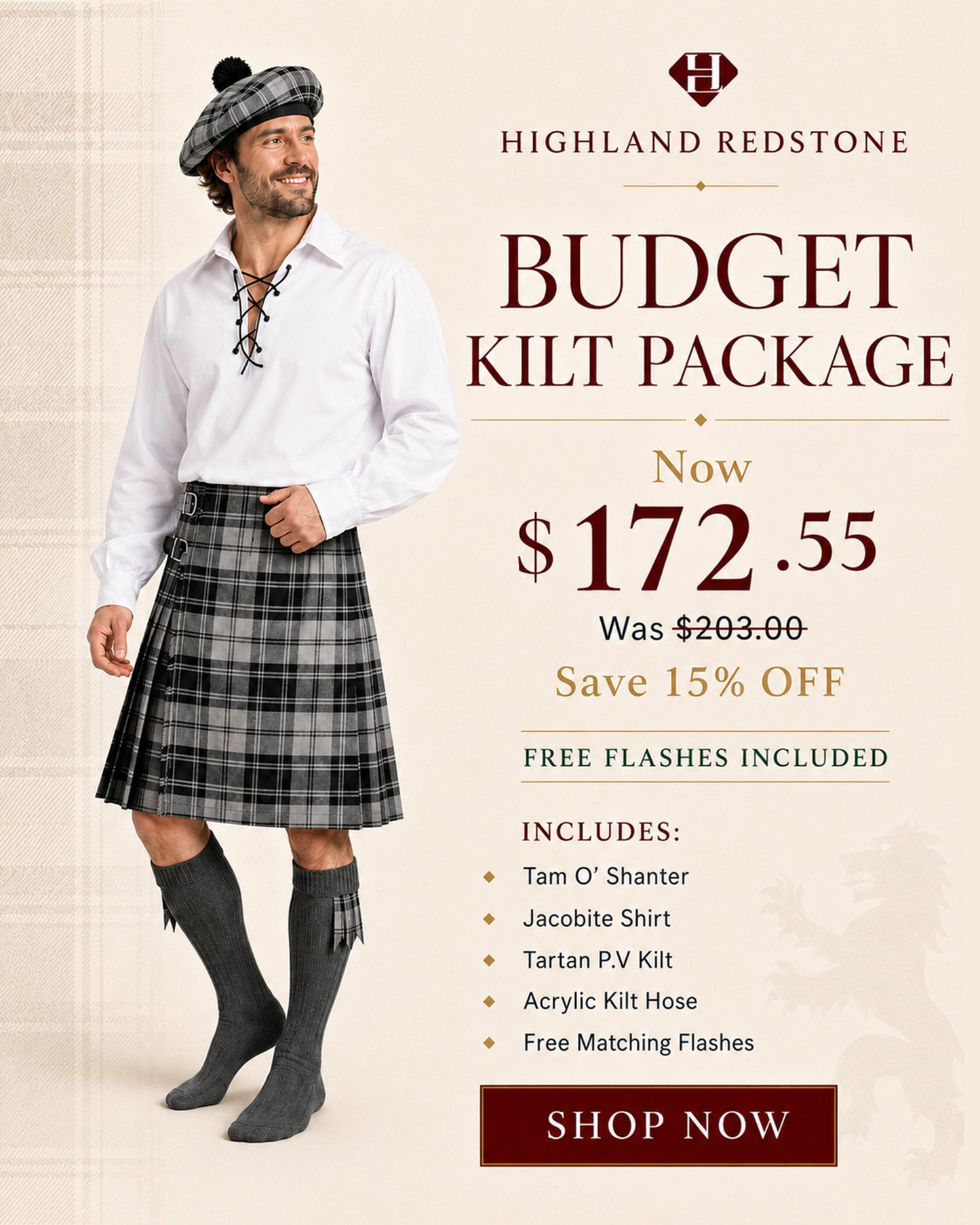 P.V. Kilt Bundle Lite | Grey Douglas