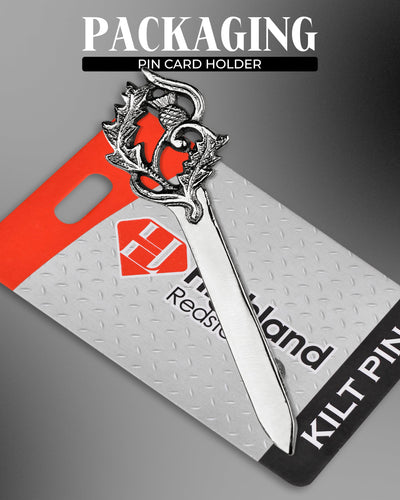Scottish Kilt Pin for men | Thistle Sword Pewter Chrome