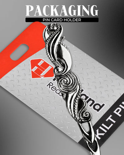 Scottish Kilt Pin for men | Swirl Pewter Chrome