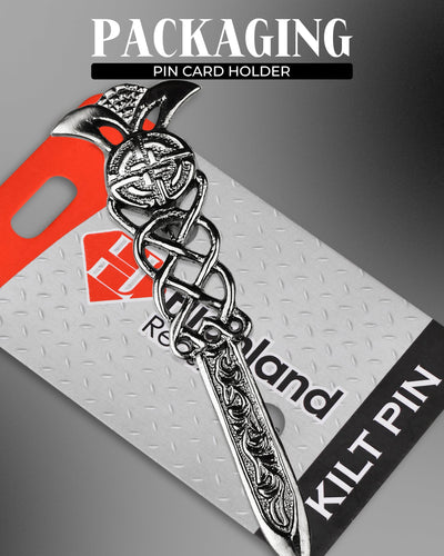 Scottish Kilt Pin for men | Gaelic Pewter Chrome