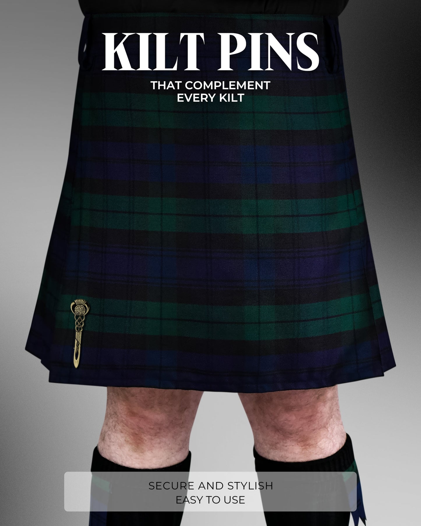 Scottish Kilt Pin for men | Celtic Thistle Pewter Antique