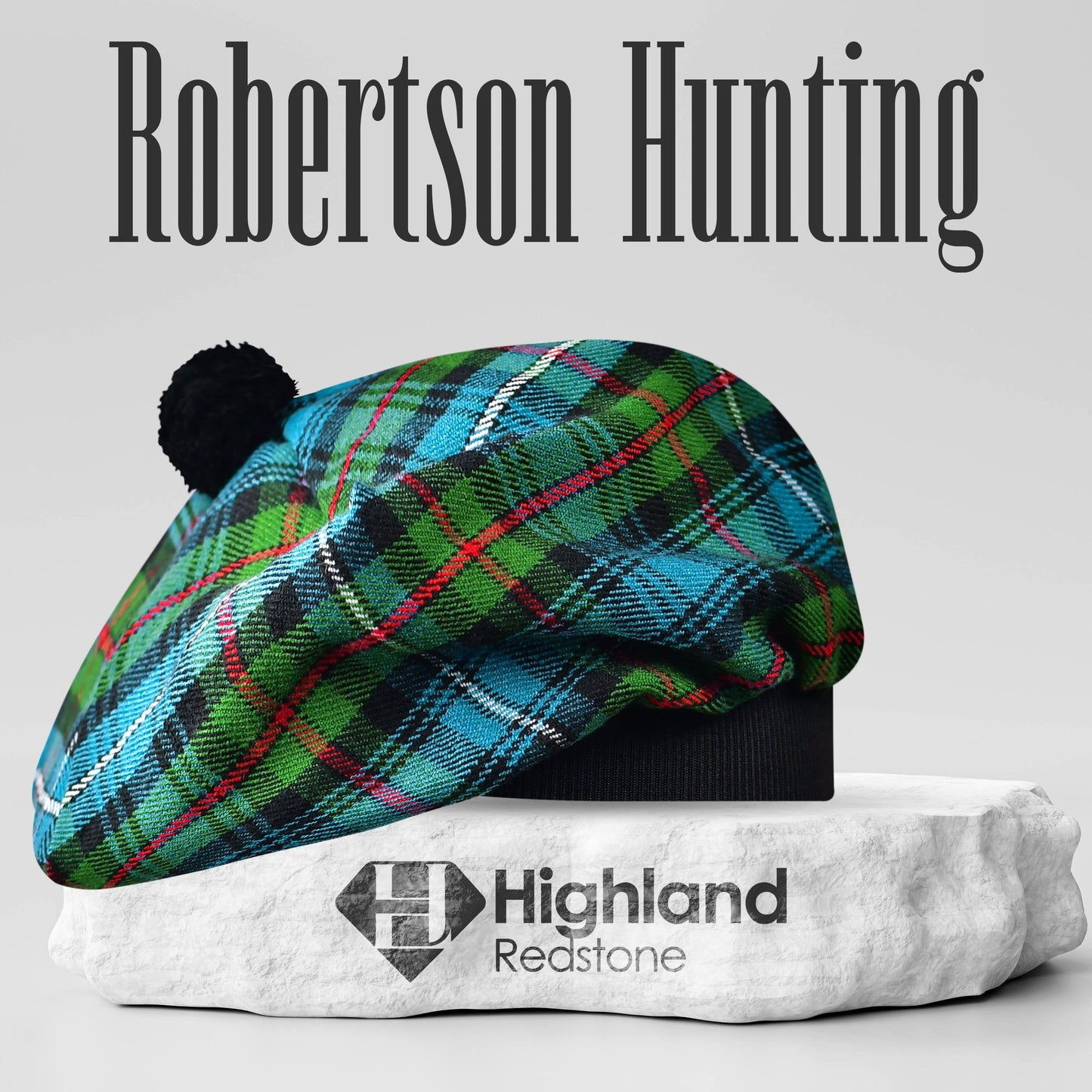 Tam O'Shanter Hat with Pompom | Robertson Hunting Tartan