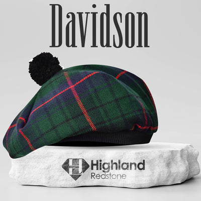 Tam O'Shanter Hat with Pompom in Davidson Tartan