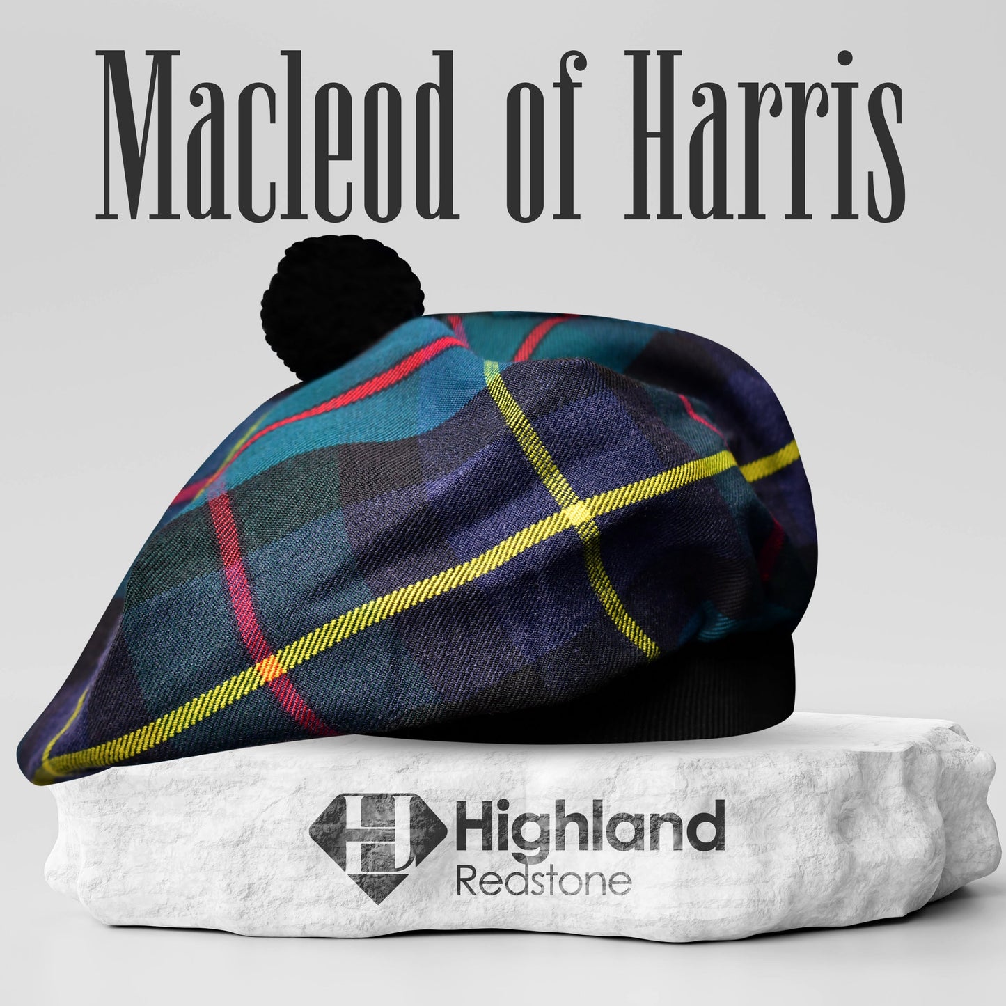 Tam O'Shanter Hat with Pompom | MacLeod of Harris Tartan