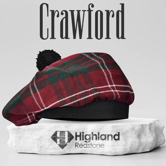Tam O'Shanter Hat with Pompom in Crawford Tartan