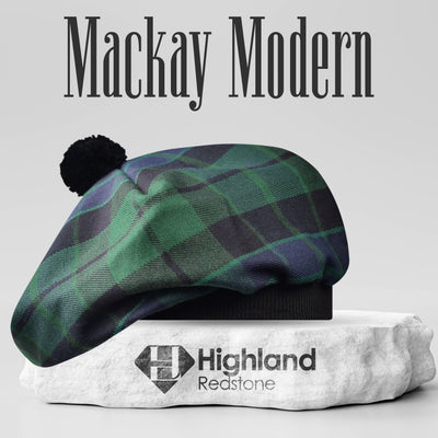Tam O'Shanter Hat with Pompom | MacKay Modern Tartan