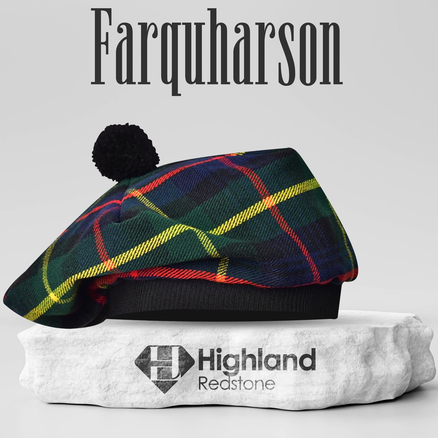 Tam O'Shanter Hat with Pompom | Farquharson Tartan