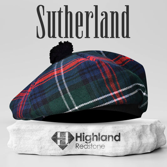 Traditional Tam O'Shanter Hat with Pompom (Sutherland)