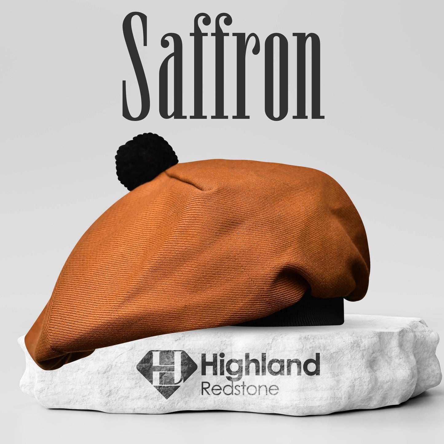 Tam O'Shanter Hat with Pompom | Saffron