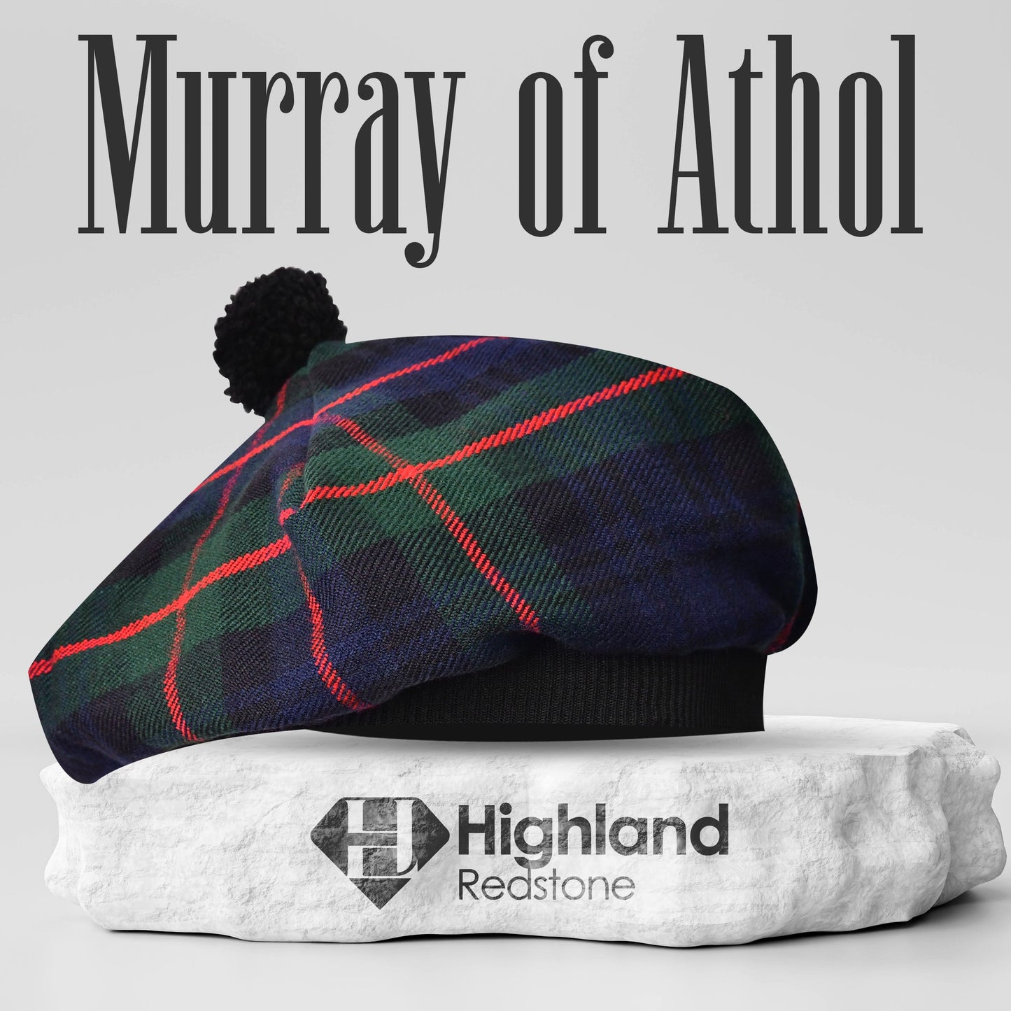 Tam O'Shanter Hat with Pompom in Murray of Athol Tartan