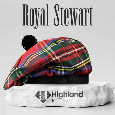 Tam O'Shanter Hat with Pompom | Royal Stewart Tartan