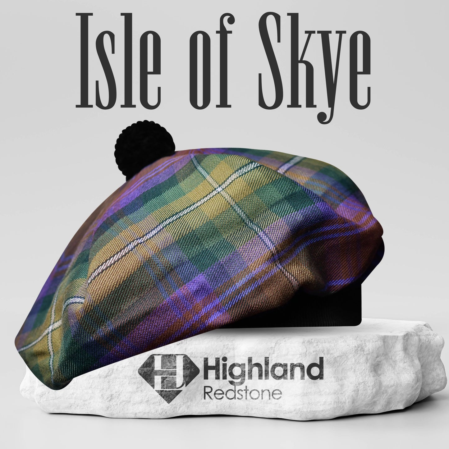 Tam O'Shanter Hat with Pompom | Isle of Skye Tartan