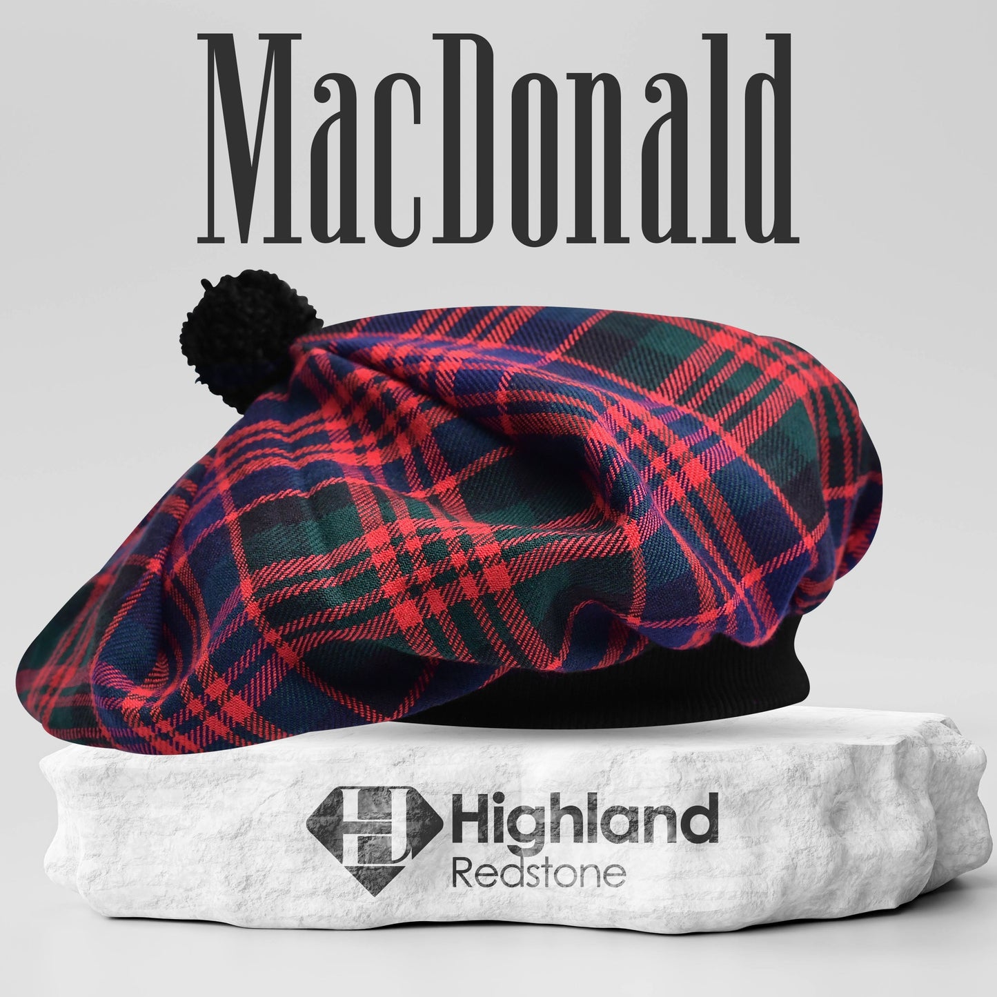 Tam O'Shanter Hat with Pompom | MacDonald Tartan