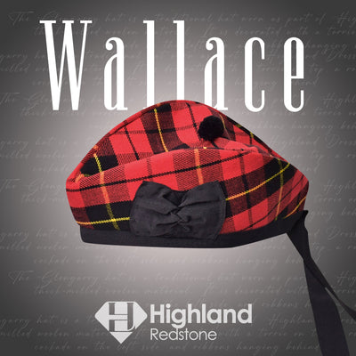 Authentic Wallace Glengarry Hat with Traditional Tartan
