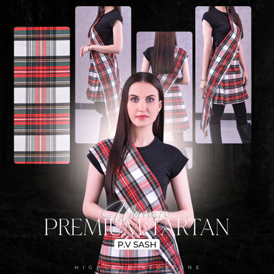 Women's Sash in Dress Stewart Tartan