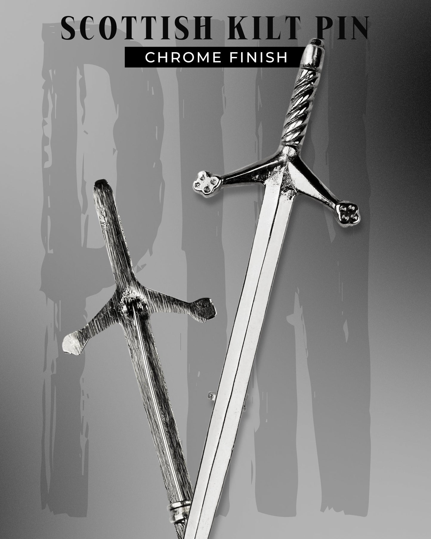 Scottish Kilt Pin for men | Pewter Chrome