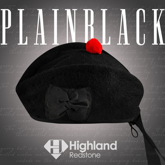 Glengarry Hat | Plain Black