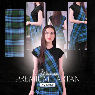 Women's Sash in Ancient Campbell Tartan