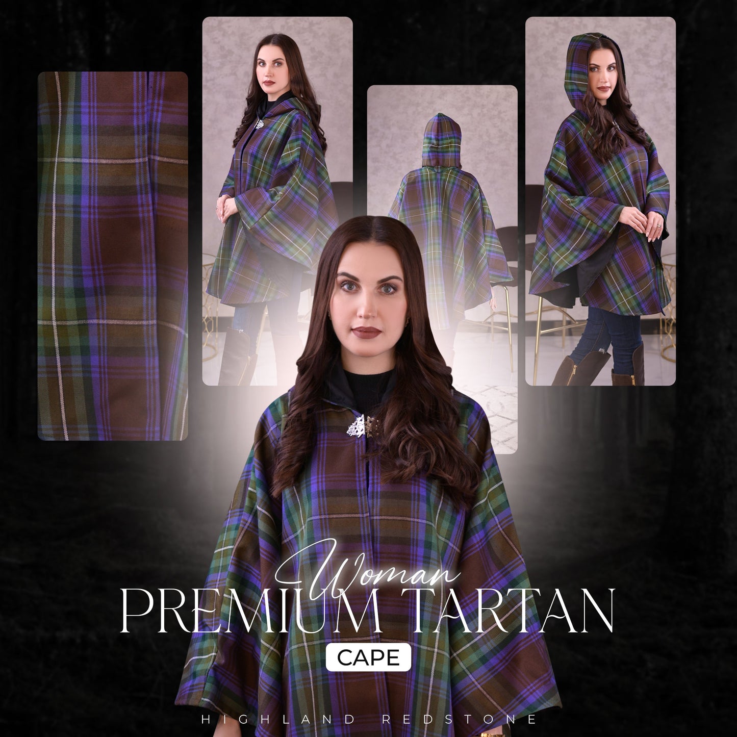 Women’s Cape in Isle of Skye Tartan