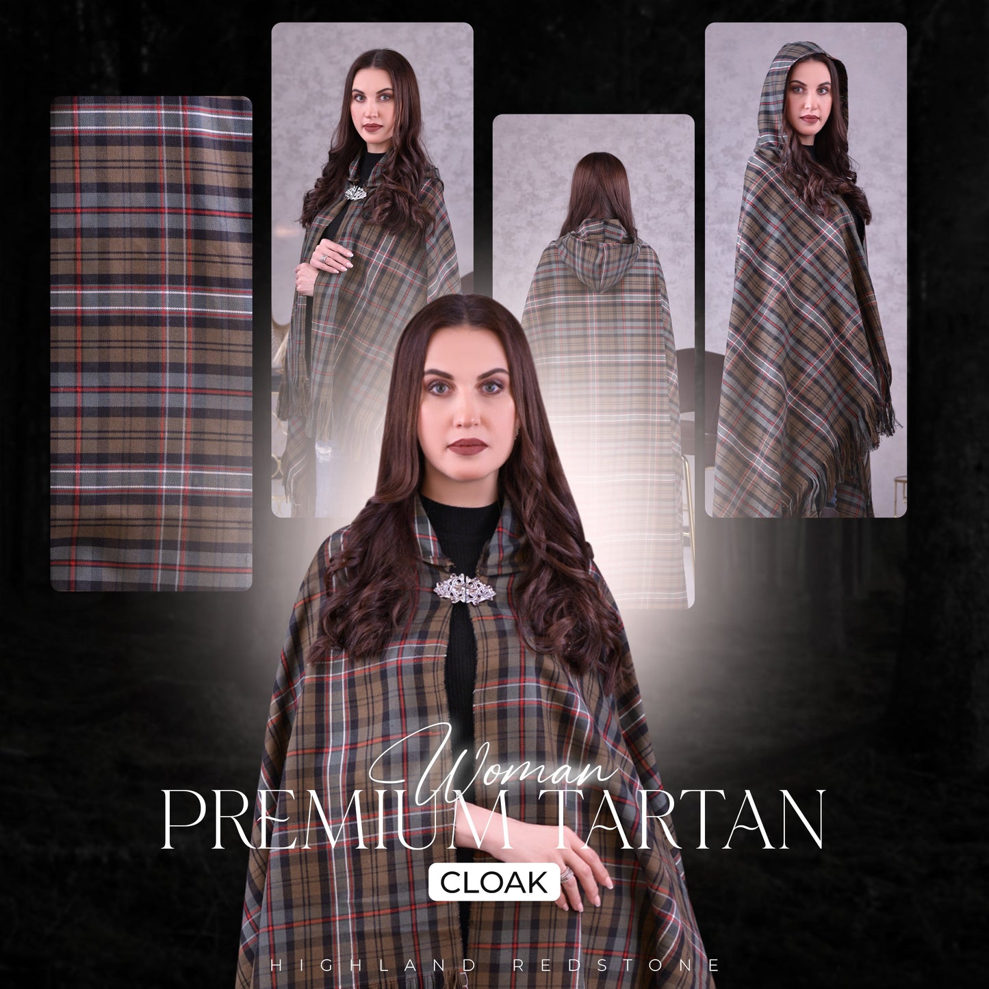 Women Tartan Cloak - Scottish Heritage Weathered