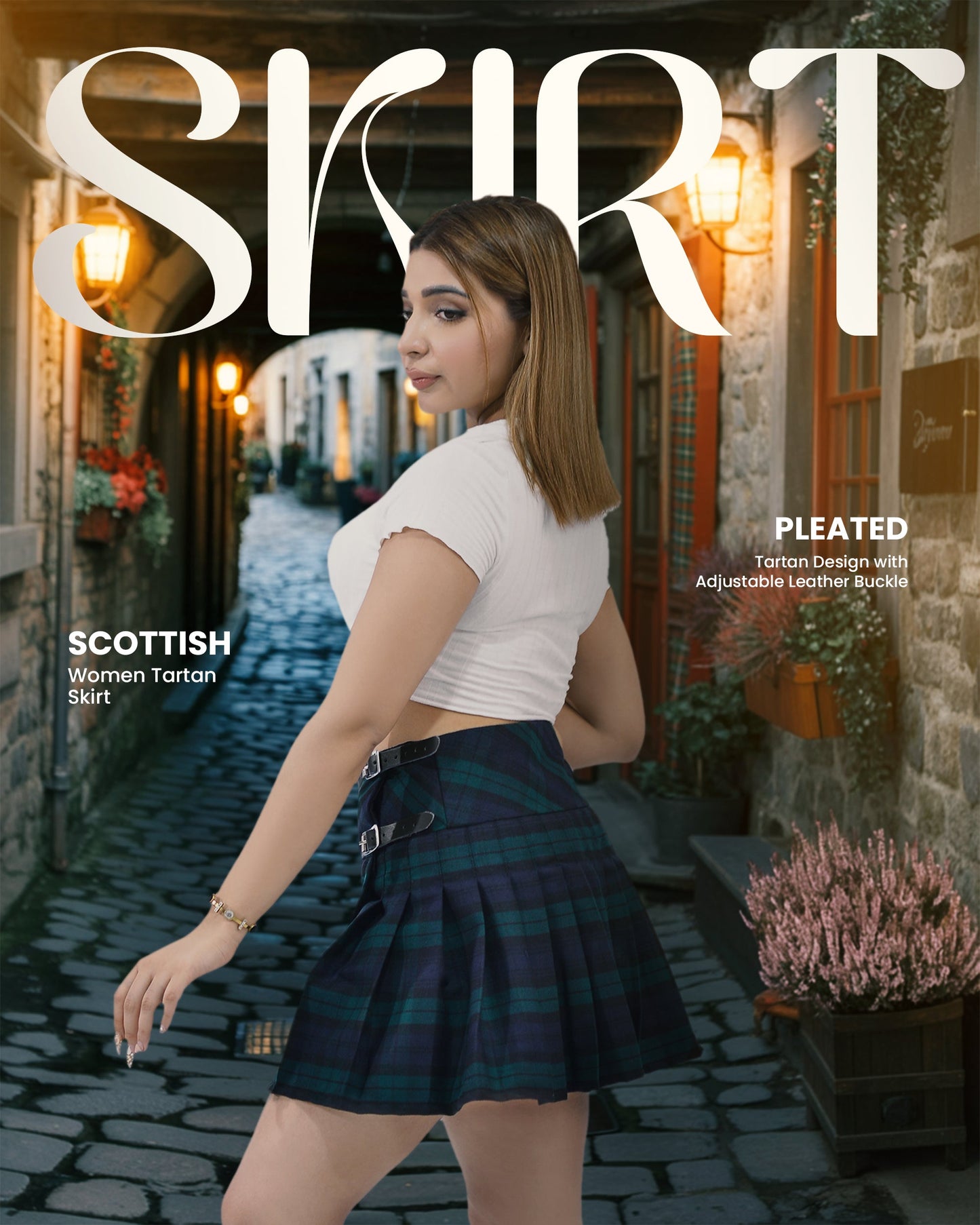Women's Tartan Billie Skirt | Black Watch