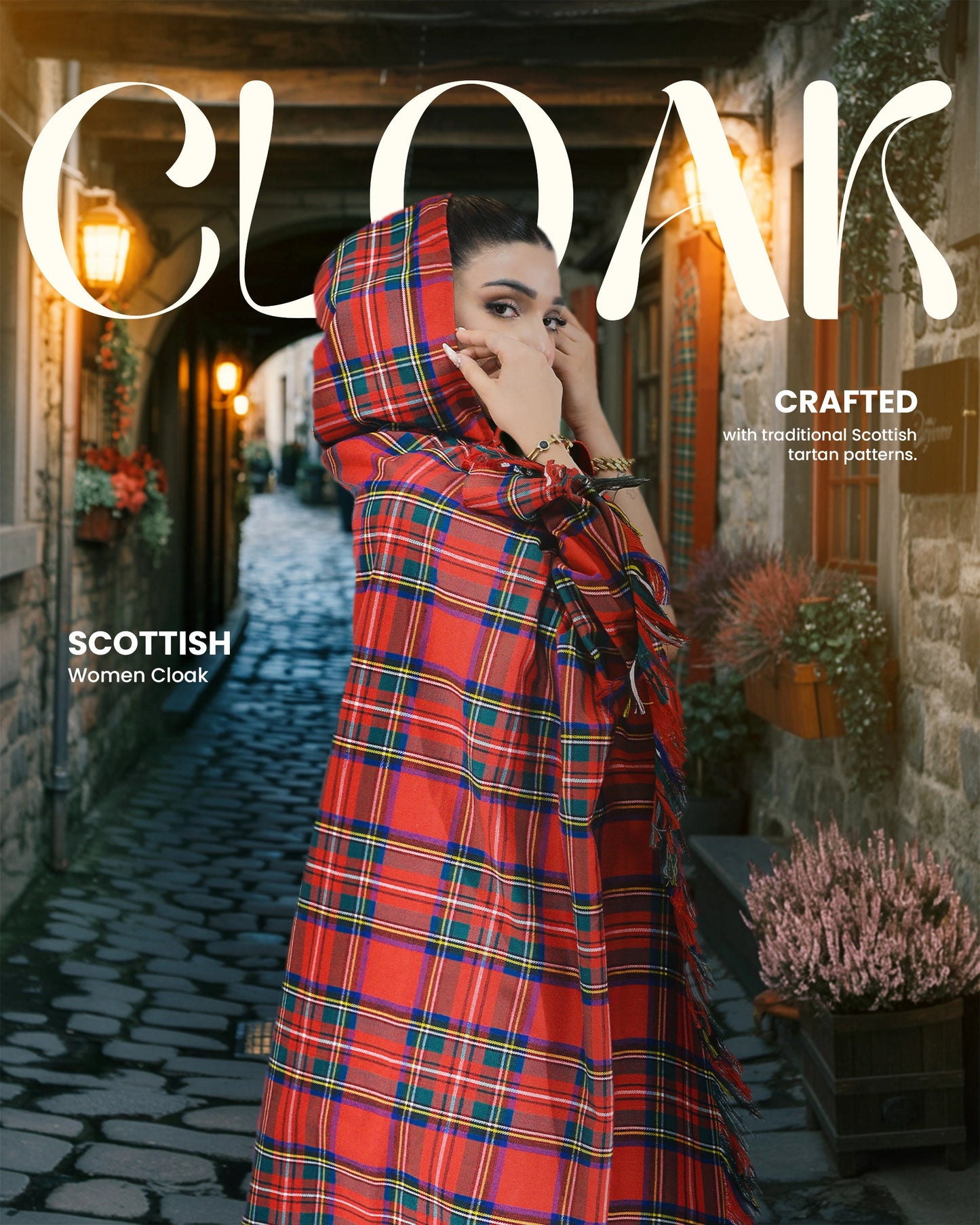 Women Tartan Cloak - Royal Stewart