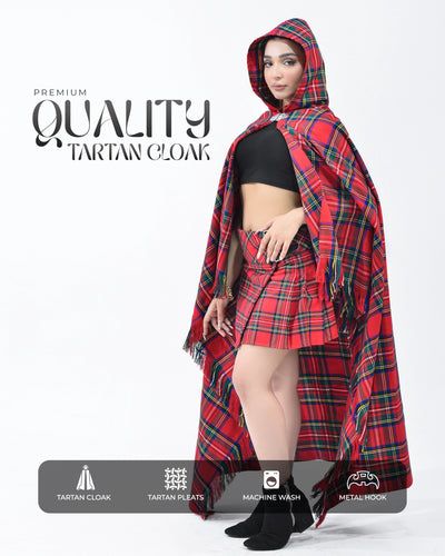 Women Tartan Cloak - Royal Stewart