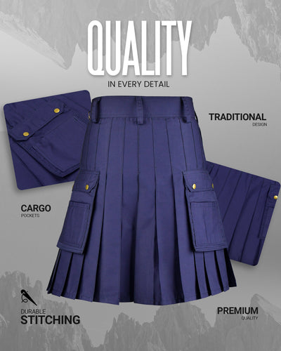 Phantom Modern Utility Kilt | Blue