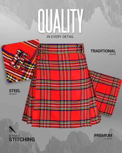 Valor Acrylic Utility Kilt | 16oz Royal Stewart Tartan KIlt