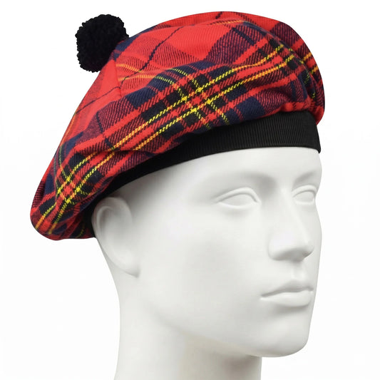 Tam O'Shanter Hat with Pompom | Red Leslie Tartan