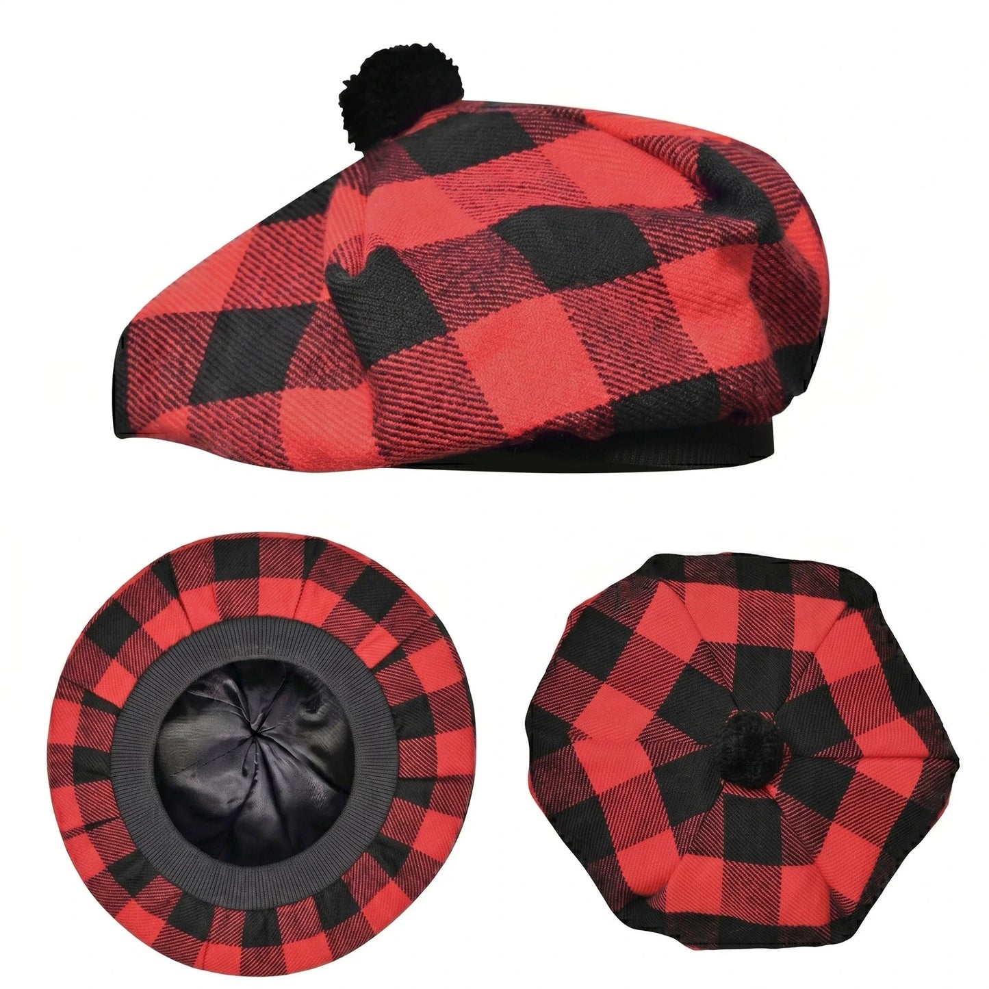 Tam O'Shanter Hat with Pompom | Rob Roy Tartan