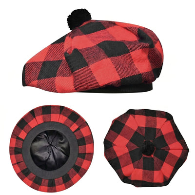 Tam O'Shanter Hat with Pompom | Rob Roy Tartan