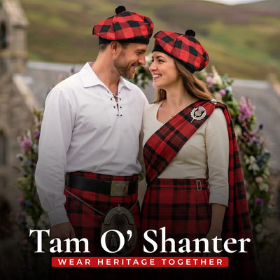 Tam O'Shanter Hat with Pompom | Rob Roy Tartan