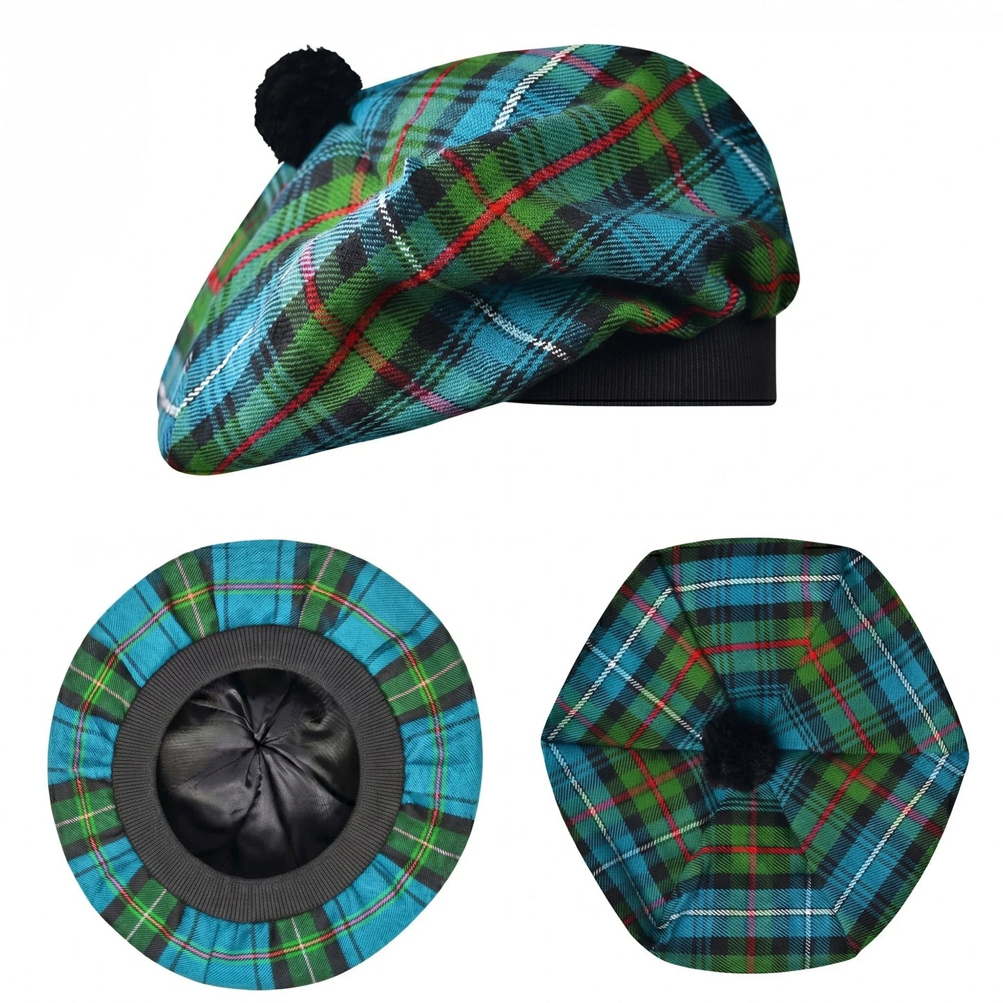 Tam O'Shanter Hat with Pompom | Robertson Hunting Tartan