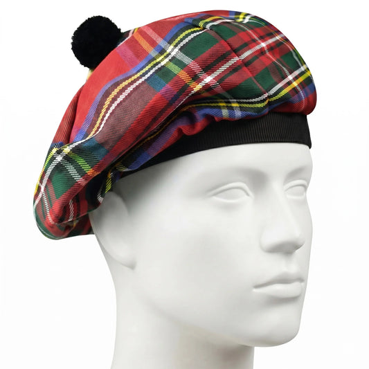 Tam O'Shanter Hat with Pompom | Royal Stewart Tartan