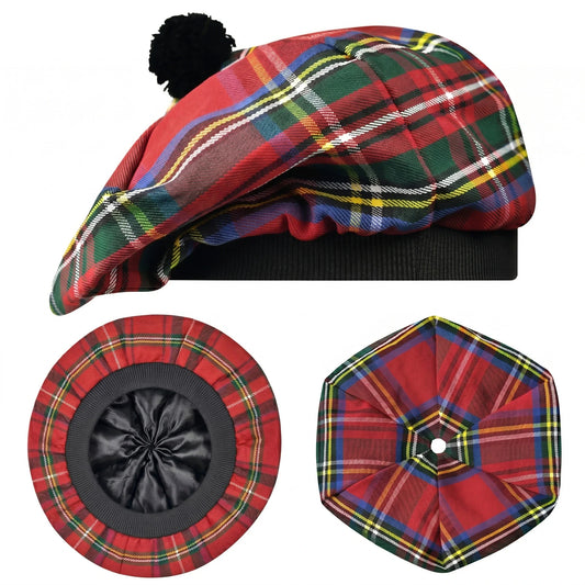 Tam O'Shanter Hat with Pompom | Royal Stewart Tartan