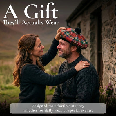 Tam O'Shanter Hat with Pompom | Royal Stewart Tartan