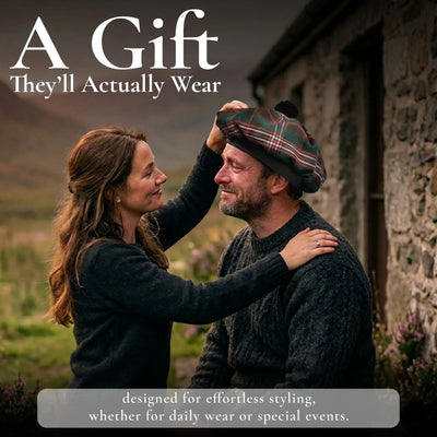Tam O'Shanter Hat with Pompom | Scott Brown Tartan