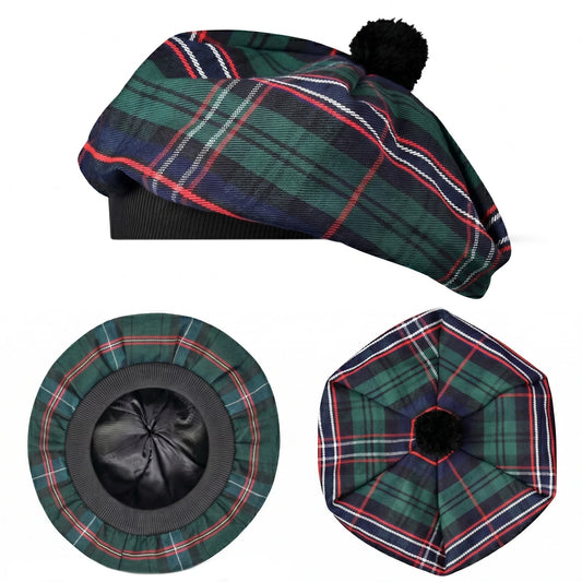 Tam O'Shanter Hat with Pompom | Scottish National Tartan