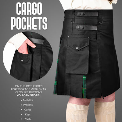 Celtic Hybrid Utility Kilt for Men - Traditional Style with Modern Functionality