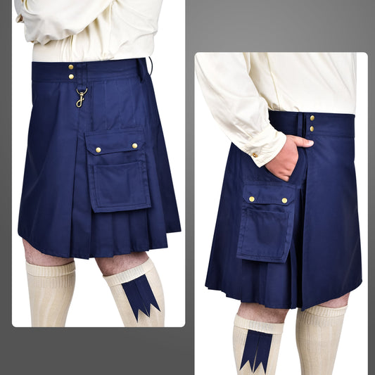 Phantom Modern Utility Kilt - Blue | Big & Tall