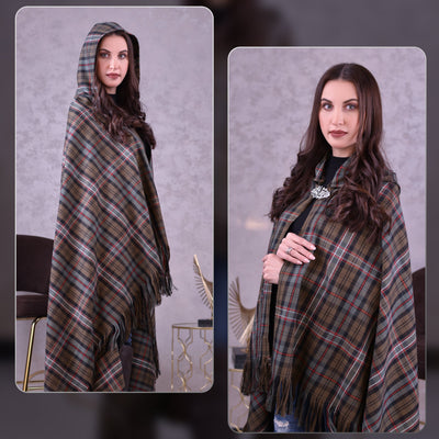 Women Tartan Cloak - Scottish Heritage Weathered
