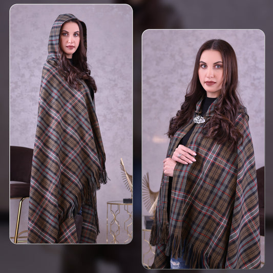 Women Tartan Cloak - Scottish Heritage Weathered