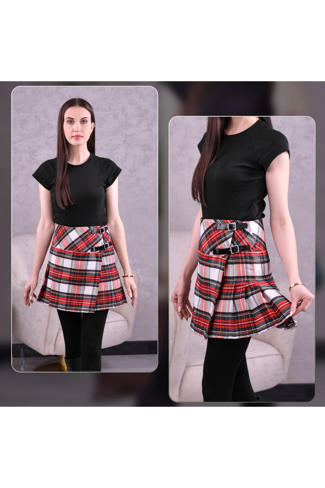 Women's Tartan Billie Skirt in Dress Stewart Tartan