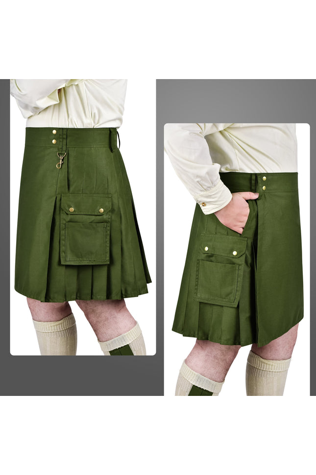 Phantom Modern Utility Kilt - Olive Green | Big & Tall